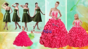 Pick Ups Ball Gown Quinceanera Dress And Strapless Ruching Short Prom Dress And Appliques Little G