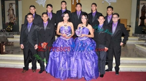 Top Seller Beaded Top and Decorated Waist Organza Quinceanera Package in Purple