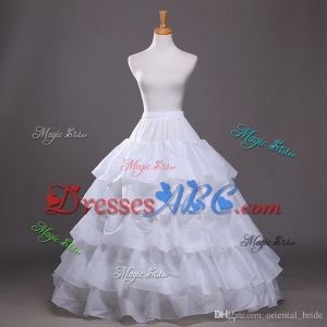 Hot Sale New Bridal Crinoline Petticoats 4 Layers Ruffles Ball Gown underskirt wedding Dresses