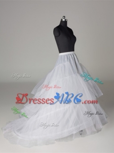 Free shipping Hot Sale White 3 Hoop Petticoat Crinoline Slip Underskirt Bridal Wedding Dress Bridal