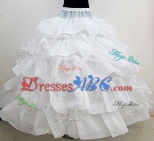 New Hot Sales 4 Hoops Bridal Petticoats For Ball Gown Wedding Dress Cascading Ruffles Fabric Undersk