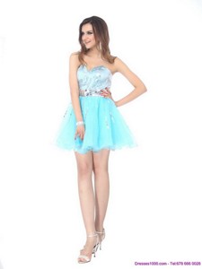 The Super Hot Sweetheart Light Blue Cocktail Dress With Sequins