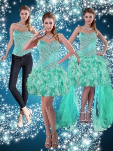 Apple Green Sweetheart Beading Beautiful Prom Dress