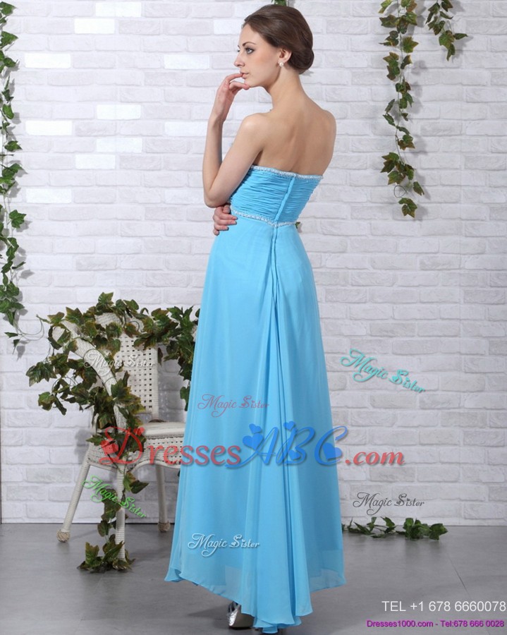 Gorgeous Long Prom Dress With Ruching And Beading