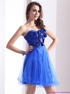 One Shoulder Prom Dress With Beading