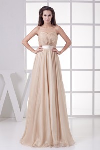 Most Popular Ruched Sweetheart Empire Long Graduation Dress