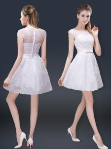 Lovely Cap Sleeves Graduation Dress With With In Lace