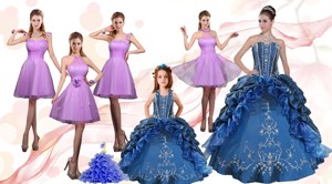 Ruffles And Beading Sweetheart Quinceanera Dress And Lilac Short Prom Dress And Cute Halter Top Li