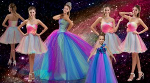 Perfect Beaded Multi Color Quinceanera Dress And Hand Made Flower Dama Dress And Cute One Should