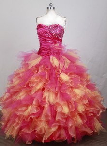 The Most Popular Ball Gown Strapless Floor-length Colorful Quinceanera Dress