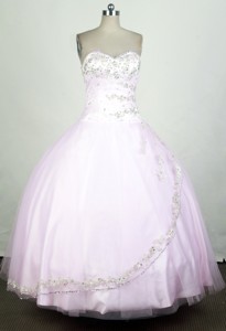 Cute Ball Gown Sweetheart Floor-length Pink Quinceanera Dress