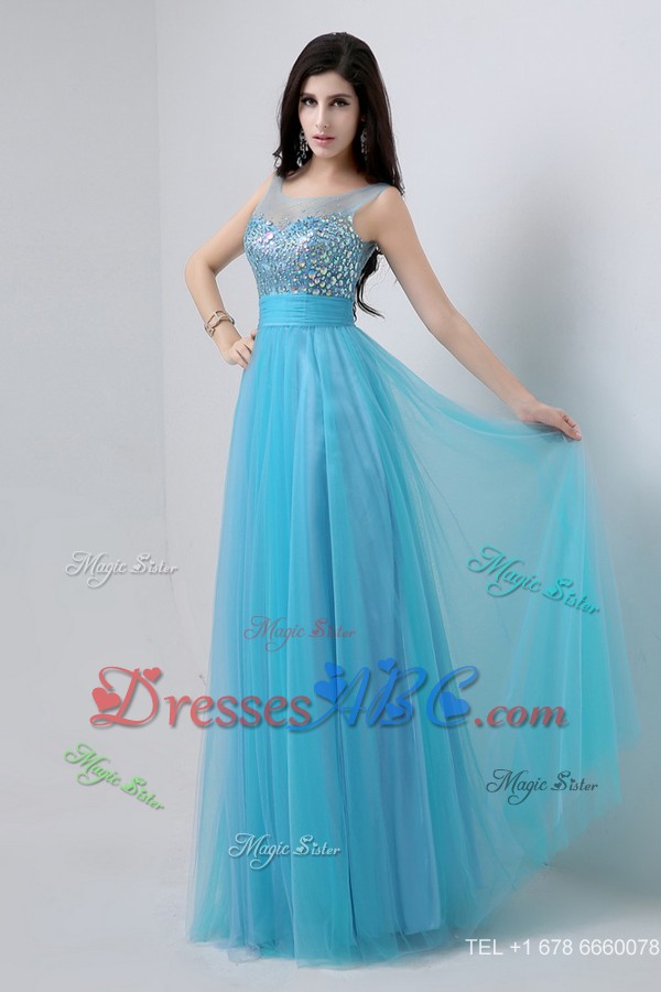 Best Selling Sweetheart Tulle Prom Dress With Beading
