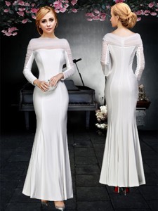 Gorgeous Off the Shoulder Long Sleeves Prom Dress in Ankle Length