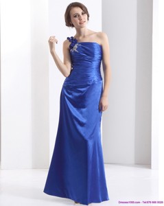 New Style One Shoulder Prom Dress With Ruching And Beading