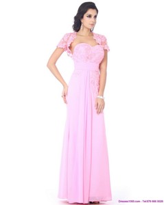 Cute Beading Sweetheart Ruching Prom Dress In Baby Pink