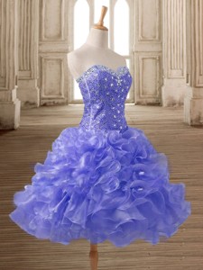 Best Selling A Line Short Prom Dress with Beading and Ruffles