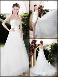 Exclusive Empire Sweetheart Wedding Dress With Brush Train