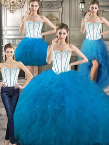 New Style Big Puffy Detachable Quinceanera Dress With Beading And Ruffles