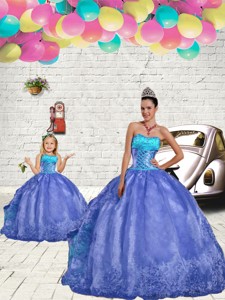 Most Popular Blue Princesita Dress With Beading And Embroidery
