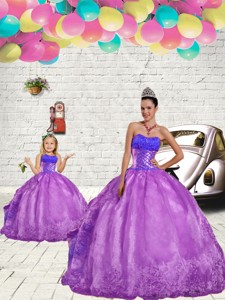 Luxurious Beading And Embroidery Princesita Dress In Purple