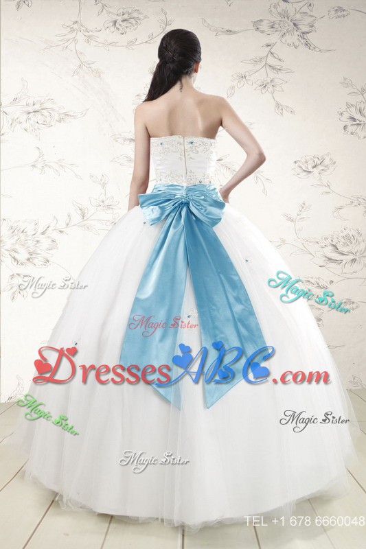 Discount White Quinceanera Dress With Appliques
