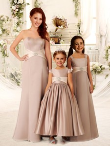 Luxurious Beaded and Sashed Bridesmaid Dress with Empire