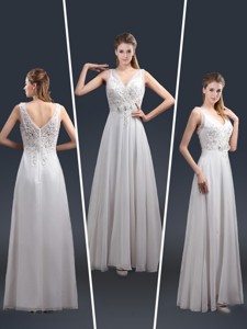Affordable Empire V Neck Beading Mother Of The Bride Dress