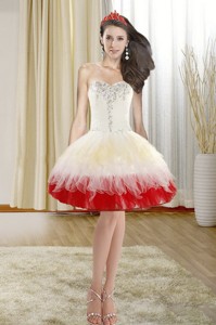 Spring Fashionable Beading Short Prom Dress With Sweetheart
